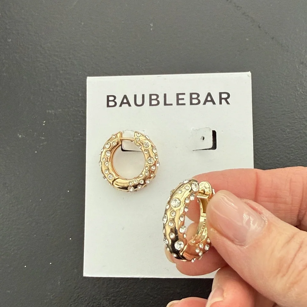 Baublebar NEW Marley Crystal Huggie Hoop Earrings